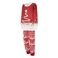 thumbnail image 3 of Elippeo Christmas Family Pajamas Matching Christmas Pajamas for Family, Long Sleeve Star Tree Print Tops + Pants Set Sleepwear, 3 of 10