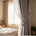 thumbnail image 4 of XiYing 2 Pack Adjustable Window Curtain Tiebacks | Cotton Rope Drape Holdbacks | Door Curtain Holder for Living Room Bedroom Kitchen | Linen Fabric Tie Backs for Home Window Decoration, 4 of 6