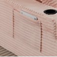 thumbnail image 6 of VEPXXP 66" Oversized Chaise Lounge Chair, Boneless Corduroy Lounge Chair with Cup Holders Side Pockets Pillows, Cozy Reading Sofa Bed Sleeper Couch for Living Room, No Assembly, Pink, 6 of 9