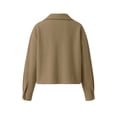 thumbnail image 6 of Iyufng Womens Collared Cropped Corduroy Jackets Button Down Open Front Long Sleeve Casual Shacket Outerwear, 6 of 9
