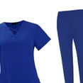 thumbnail image 5 of Nursing Scrub Set Lightweight Workwear Scrubs for Nurse Yoga Jogger Doctors Bright Blue Color M, 5 of 9