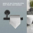thumbnail image 3 of 2Pcs Bathroom Hardware Black Towel Ring and Toilet Paper Holder Stainless Steel Bathroom Hand Towel Holder Towel, 3 of 8
