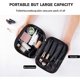 thumbnail image 3 of Makeup Bags Double Layer Travel Storage Cosmetic Cases Make-up Organizer Toiletry Bags Water-resistant for Women Makeup Brush Bag,Black Woven Pattern, 3 of 3