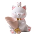 thumbnail image 4 of Flower Vase Planters Flowerpot Holder Tabletop Centerpieces Home Resin Cat Statue Figurines for Bedroom New Year Dining Room Wedding Decors, 4 of 8