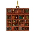 thumbnail image 1 of Hearth & Gear Bookshelf Books Book Pendant Decoration Hanging On The Tree Key Bag As A Bookmark Purpose Practical Strong Durable Decorative Metal Trim for Crafts Christmas Bead Garland Teal Stained, 1 of 6