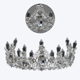 thumbnail image 3 of Corona de pastel de cumpleaños de boda de reina, flores de carámbano de cristal grande, diadema hecha a mano, joyería para la cabeza MFZFUKR CPB-DE-LYY1063-1, 3 of 5