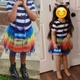 thumbnail image 3 of Girls Doll Cat T-shirt Skirt Sets Halloween Rainbow Costume Outfits 3-9Y, 3 of 6