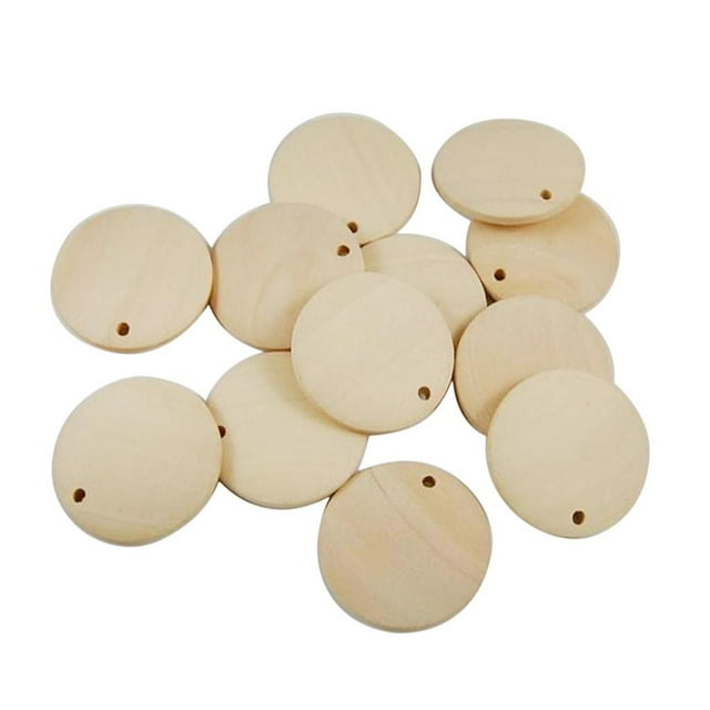 segolike 100Pieces Round Cutout Blank Pieces Wedding Hanging Gift with Hole 25mm