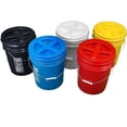 thumbnail image 1 of Bucket Kit, Five Colored 5 Gallon Buckets with Matching Gamma Seal Lids (one each: blue, red, yellow, white, black), 1 of 3