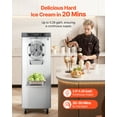 thumbnail image 2 of VEVOR Commercial Hard Ice Cream Machine, 2400W 3.17 to 5.28 Gallons per Hour, Gelato Hard Serve Ice Cream Maker with 10L 304 Stainless Steel Cylinder, Auto Clean LED Panel for Snack Bar Restaurants, 2 of 9