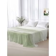 thumbnail image 5 of Sage Green Ombre Mountain Twim Size Flat Sheet, Wrinkleproof & Fadeproof Cooling Flat Bed Sheet Only, Nature Abstract Art Marble Breathable Soft Bedding Top Sheets 66 x 96 Inches, 5 of 8