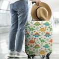 thumbnail image 2 of White Cartoon Dinosaurs Plants Pattern Luggage Cover Fashion Suitcase Cover Baggage Covers Fit 25-28 Inch Luggage (Go Travel), 2 of 5
