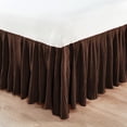 thumbnail image 5 of Home Soft Things Pleated Bed Skirt - 18" drop Length - Chocolate - King (78" x 80" + 18"), 5 of 5