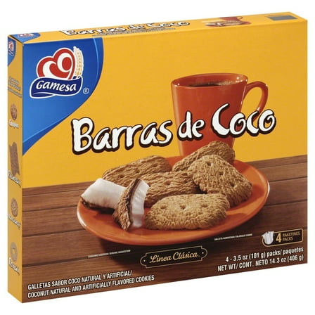 Pack of 12, Gamesa Barras de Coco, 14.3 oz