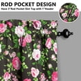 thumbnail image 5 of Pioneer Kitchen Curtains and Valance Set 24 Inch Tier Vintage Floral Rose Curtains Small Drapes for Cafe Living Room Bathroom Farmhouse 3 Pieces Set Rod Pocket, 5 of 6