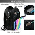 thumbnail image 4 of Balery Rainbow Scales2 Print USB Charging Backpack for Men and Women - Water-Resistant, Anti-Theft Laptop Backpack with USB Port for Travel, Work, School, and College, 4 of 7