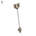 thumbnail image 2 of Jiaroswwei Retro Arrow Industrial Scaffold Bar Ear Cartilage Helix Barbell Piercing Jewelry, 2 of 8