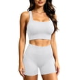 thumbnail image 7 of Miqool Workout Sets for Women 2 Piece Sports Bra Crop Top High Waist Booty Shorts Seamless Yoga Athletic Gym Outfits Lounge Activewear, 7 of 7