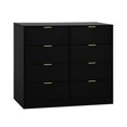 thumbnail image 2 of Miekor Furniture 8 Drawers Dresser for Bedroom, Wood Bedroom Dresser Modern Drawer Chest, 8 Chest of Drawer, Tall Dresser for Closet, Dressers Organizer for Living Room, Closet, Hallway Black MK9301, 2 of 12