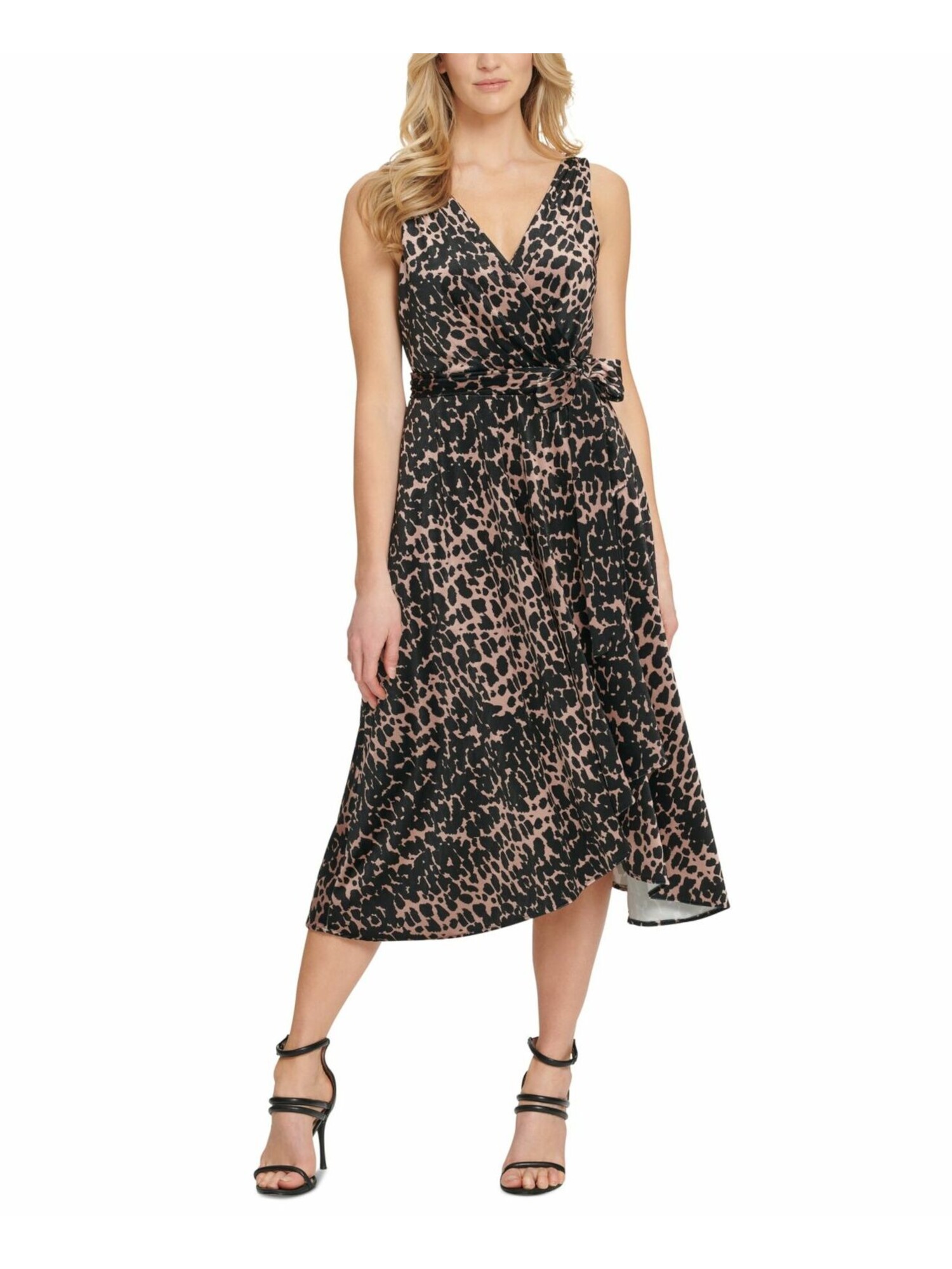 DKNY Womens Animal Print Calf Midi 