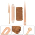 thumbnail image 4 of 1 Set Wood Hand Loom Stick Set Wooden Knitting Needle Home Rope Knitting Kit, 4 of 9