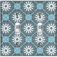 thumbnail image 1 of Metal Light Switch Plate Cover Mandala Blue Floral Pattern Damask MDL116, 1 of 13