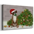 thumbnail image 3 of Christmas Boxer and Broken Christmas Tree- Gallery Wrapped Canvas, 3 of 9