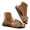 Brown, variant on Womens Straw Woven Flat Sandals Cork Footbed Summer Beach Beaded Slip on Slides Ladies Wide Width Vacation Slippers Size 7 Brown