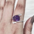 thumbnail image 4 of Natural Amethyst Ring, Rough Amethyst Gemstone Ring, February Birthstone, Cross Band, 925 Sterling Silver, Womens Ring, Christmas, Thanksgiving, Handmade, Statement Jewelry, Rough Gemstone Jewelry, 4 of 5