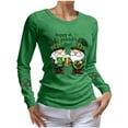 thumbnail image 2 of ClodeEU Women's St Patrick's Day Sweatshirt ,Cute Long Sleeve Pullover Top B-Green,Womens Plus L, 2 of 6