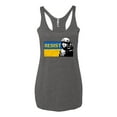thumbnail image 2 of Support Ukrainian Flag Zelensky RESIST Tri-Blend Racerback Tank Top, Premium Heather, X-Large, 2 of 4