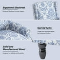 thumbnail image 4 of DREAMSIDEA Push Back Recliner Chair Set of 2 Living Room, Wingback Reclining Sofa Chair, Fabric Floral Recliner Reading Chair with Footrest for Living Room/Office/Apartment, Navy, 4 of 5