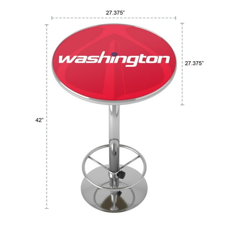 Washington Wizards NBA Fade Chrome Pub Table - Red, White, Blue