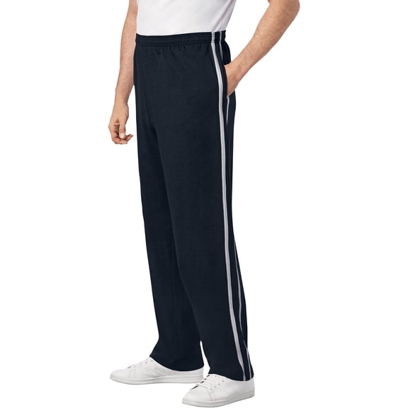 KingSize Men's Big & Tall Lightweight Jersey Side-Striped Sweatpants