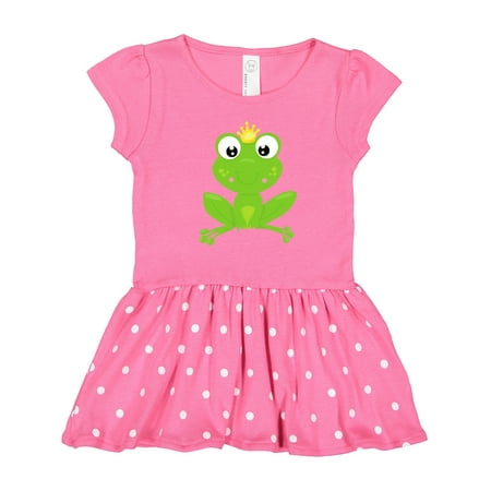 

Inktastic Cute Frog Green Frog Crown Frog Prince Gift Toddler Girl Dress