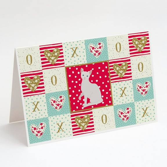 Arabian Mau Cat Love Greeting Cards and Envelopes Pack of 8