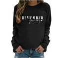 thumbnail image 2 of Dwaogom Fashion Women's Casual Long Sleeve Round Neck Printed Ladies Sweatshirt Tops Blouse Women'S Puff Short Sleeve Sweater Tops Hoodies For Girls 10-12, 2 of 4