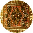 thumbnail image 1 of Ahgly Company Machine Washable Indoor Round Persian Yellow Traditional Area Rugs, 7' Round, 1 of 4