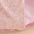 thumbnail image 6 of HOMBOM Big Girls Summer Outfits Solid Color Ruffle Flutter Sleeve Bow Shirt & Sequin Split Skort 2 Piece Sweet Casual Set Age 5-14 Years,Pink,9 Years, 6 of 9