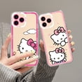 thumbnail image 2 of Funda de teléfono de dibujos animados Kawaii k-kitty h-hello, carcasa transparente para iPhone 13 14 Mini 11 12 Pro Max qiuyongming unisex, 2 of 2