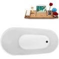 thumbnail image 3 of 55" Streamline N-1760-55FSWH-FM Freestanding Tub and Tray With Internal Drain, 3 of 6