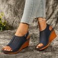 thumbnail image 3 of Mepaouo Wedge Sandals for Women Summer Dressy Slingback Wide Width Cutout Platform Casual Shoes, 3 of 8
