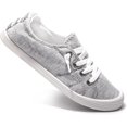 thumbnail image 3 of Women's Slip-On Canvas Sneakers - Lightweight Low Top Casual Walking Shoes with Comfortable Flat Sole, 3 of 7