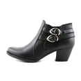 thumbnail image 2 of Womens BareTraps Rilee Double Buckle Zip Up Block Heel Boots, Black, 2 of 5