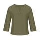 thumbnail image 4 of Vestidos Casuales Para Mujer, Blusas De Mujer De Moda Moda de verano para mujer, cuello en V, ocio, manga tres cuartos, color liso, 4 of 6