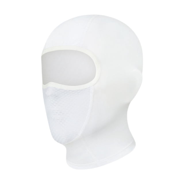 Pasamontañas, máscara facial, capucha, gorro, cortavientos, transpirable, protección solar, cubierta facial para correr, montañismo, snowboard y Blanco