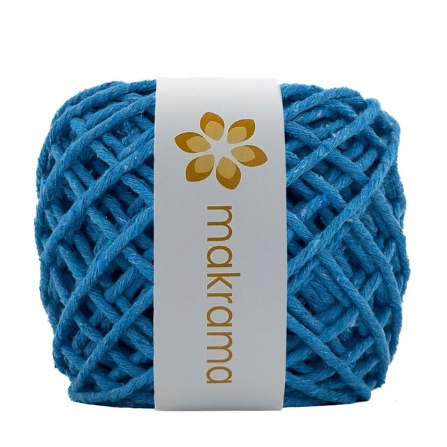 Hilaza Algodón 3mm Makrama 100m Azul Turquesa