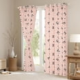 thumbnail image 3 of Erosebridal Black Bowknot Black Out Curtains For Girls,Cute Bows Kawaii Loves Print Curtains Pack of 2 (42x63 Each), 3 of 7