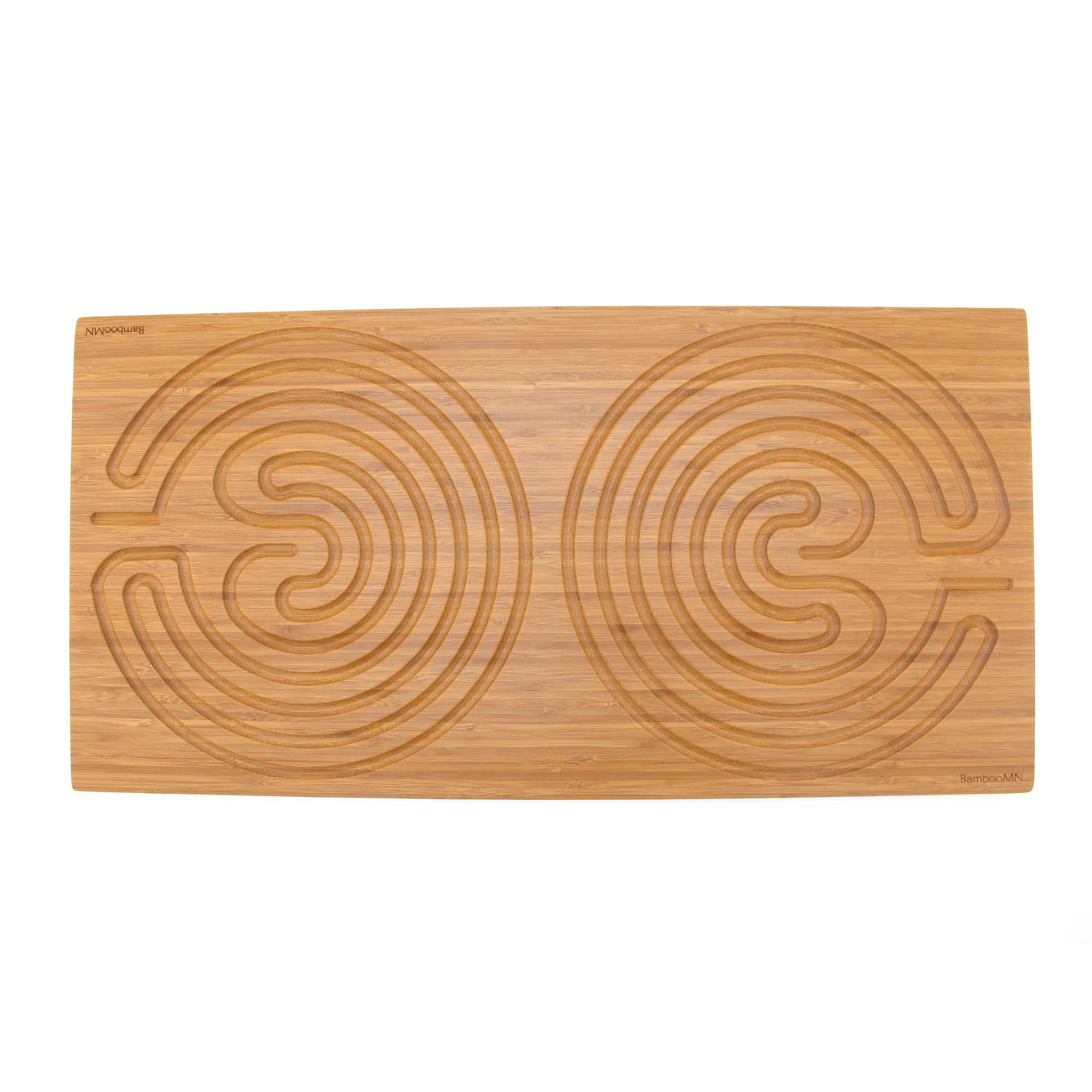 BambooMN Double Finger Labyrinth For Meditation And Prayer Carbonized BambooMN Double Finger Labyrinth For Meditation And Prayer Carbonized