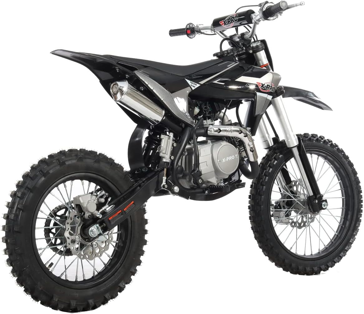 X-Pro Brand New X9 125cc Pit Dirt Bike with 4-Speed Manual Transmission Kick Start 17"/14" Tires